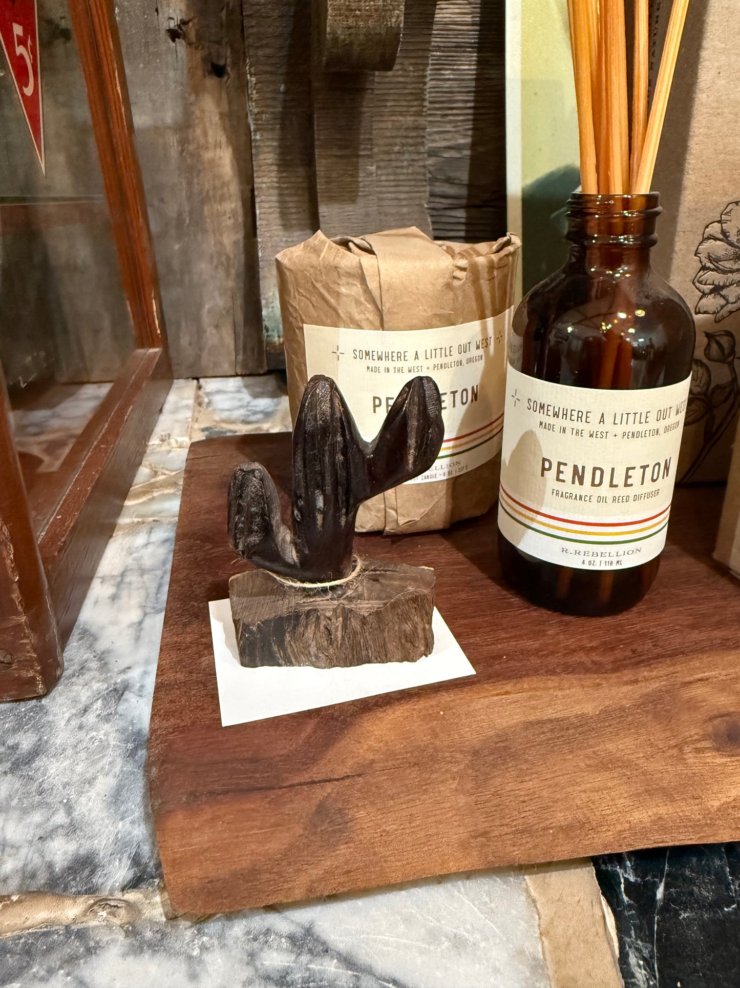 Vintage Iron Wood Cactus