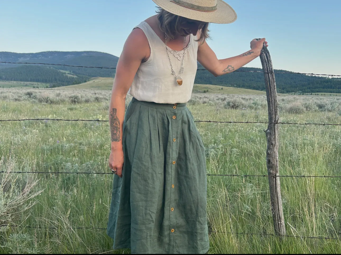 Linen Field Skirt