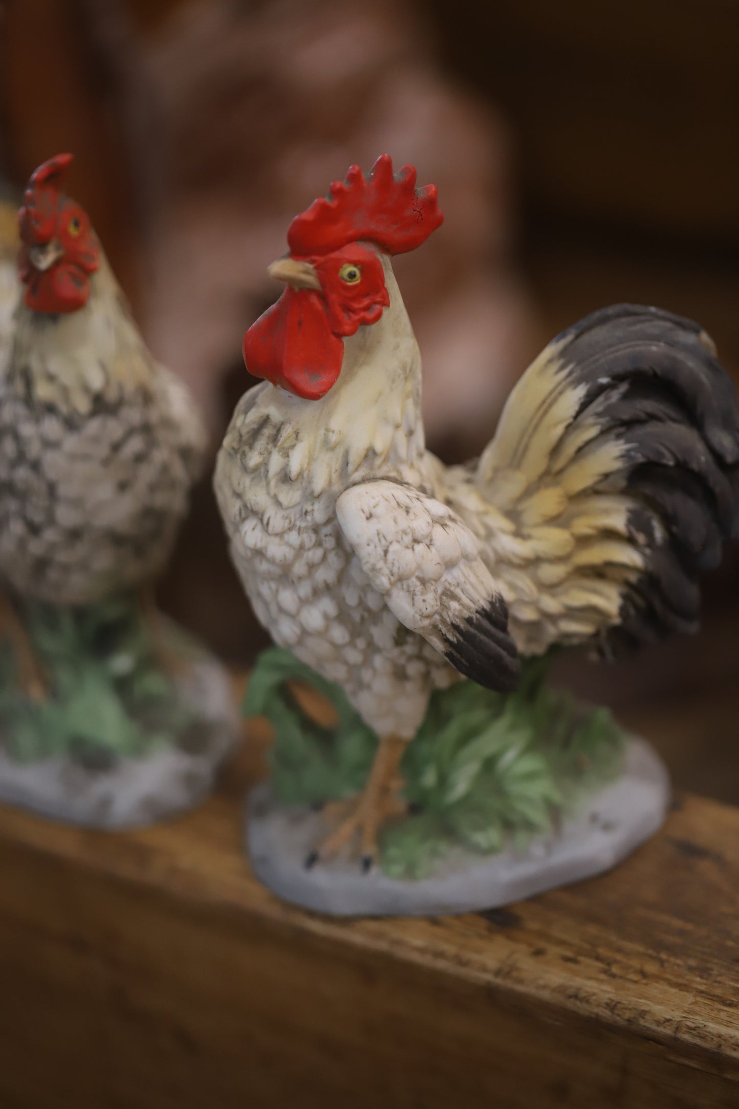 Vintage chicken figurines