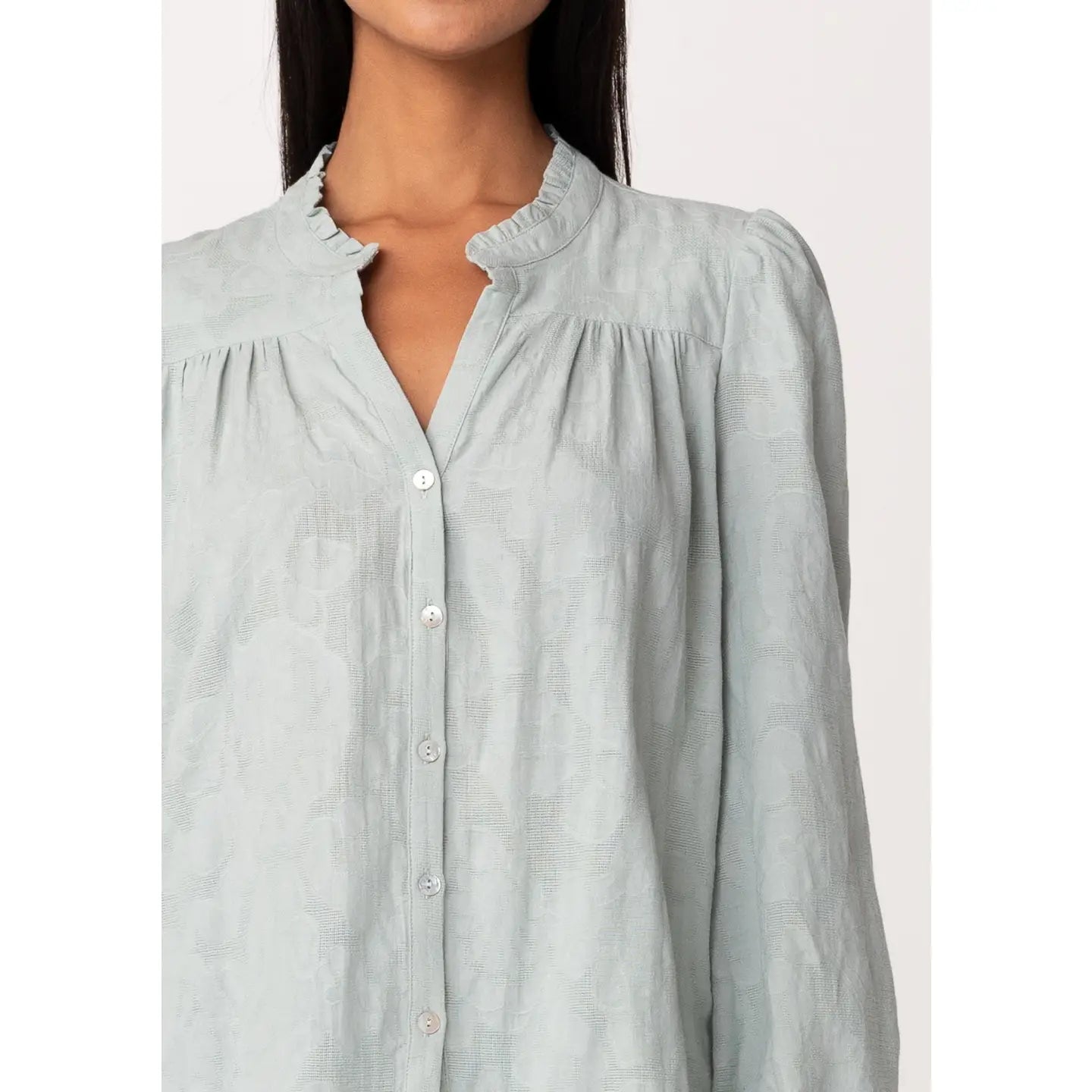 Evergreen Button Down Blouse