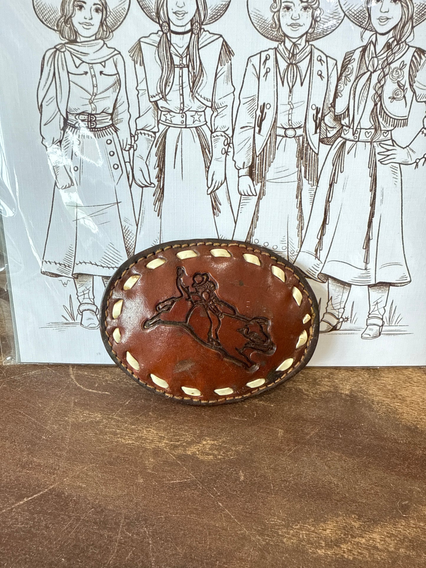 Vintage Leather Belt Buckle
