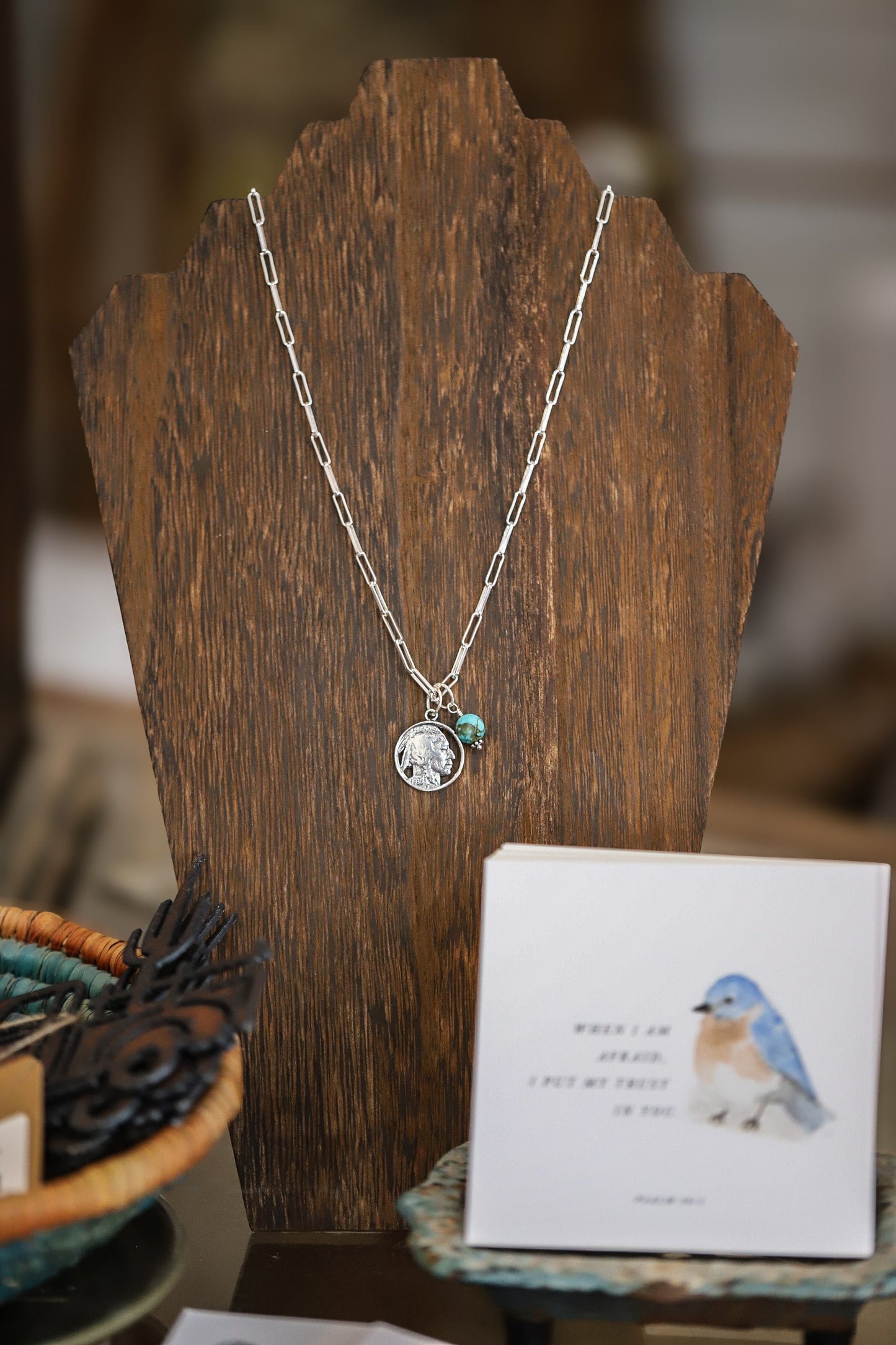 Indian Nickel and Turquoise necklace
