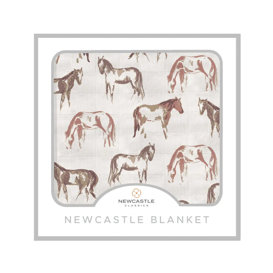 Wild Horses Bamboo Blanket
