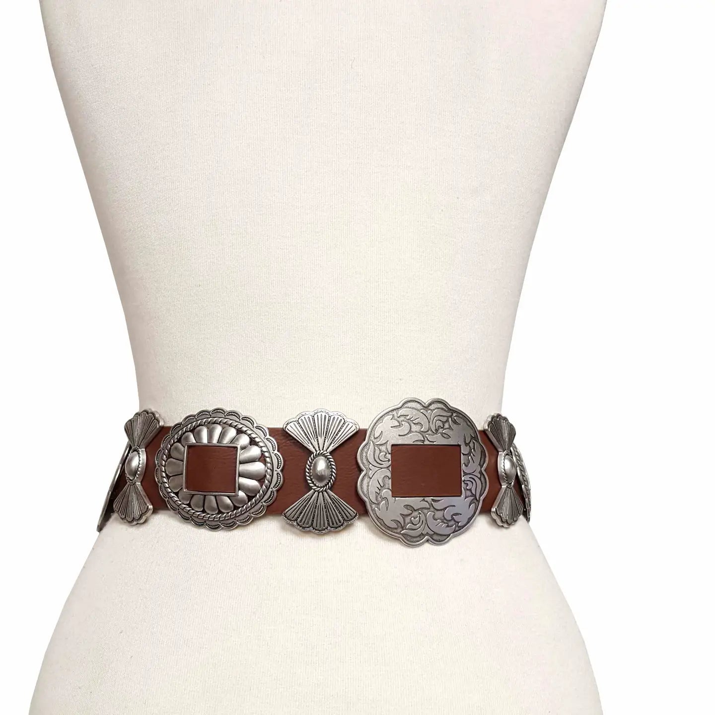 Wide width concho belt