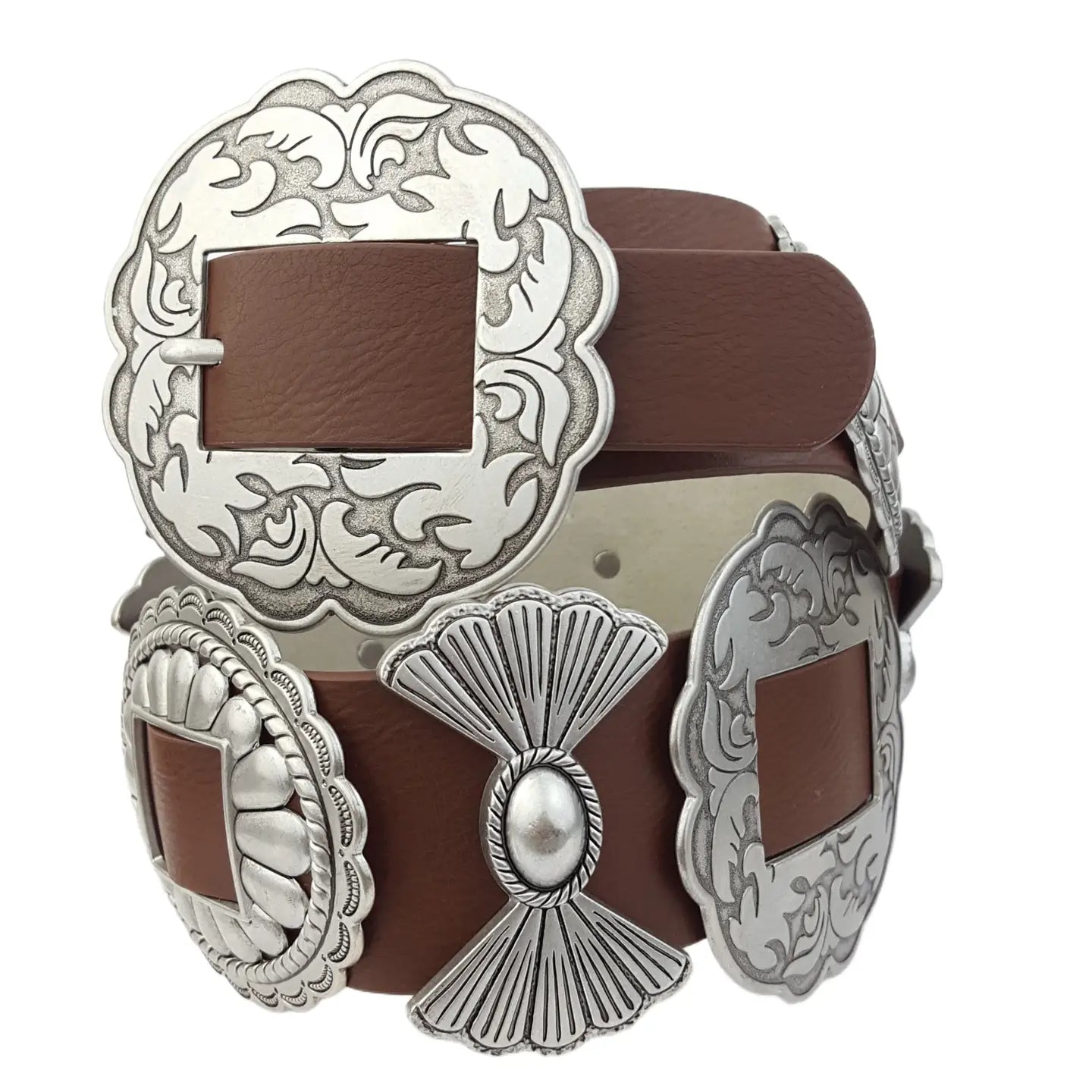 Wide width concho belt