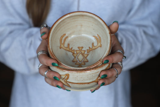 Aztec deer bowl set (2)
