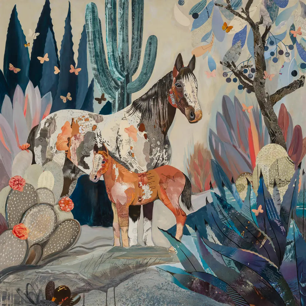 Desert Horse Wall Art | Blue Melodies Unframed