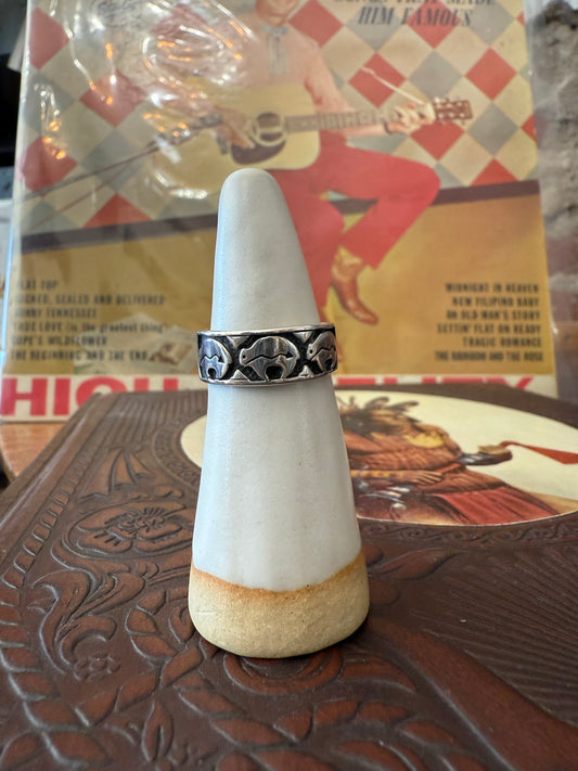 Native American Medicine Bear Sterling Ring