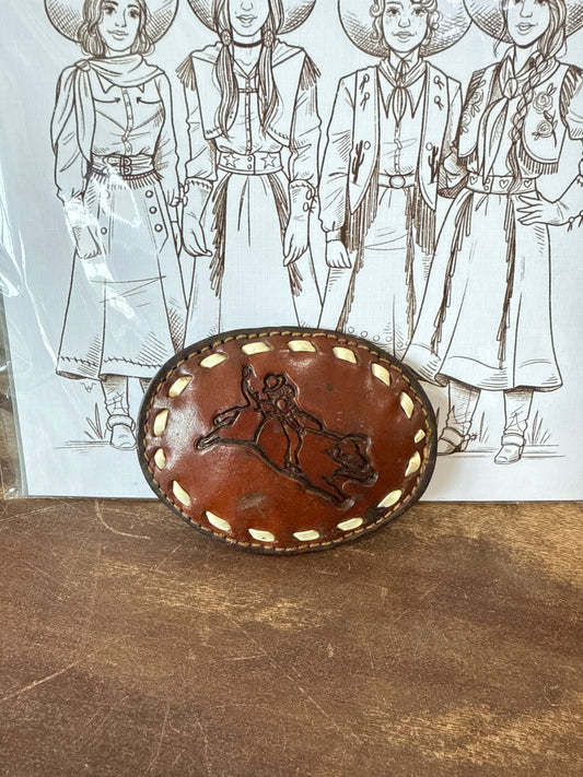 Vintage Leather Belt Buckle