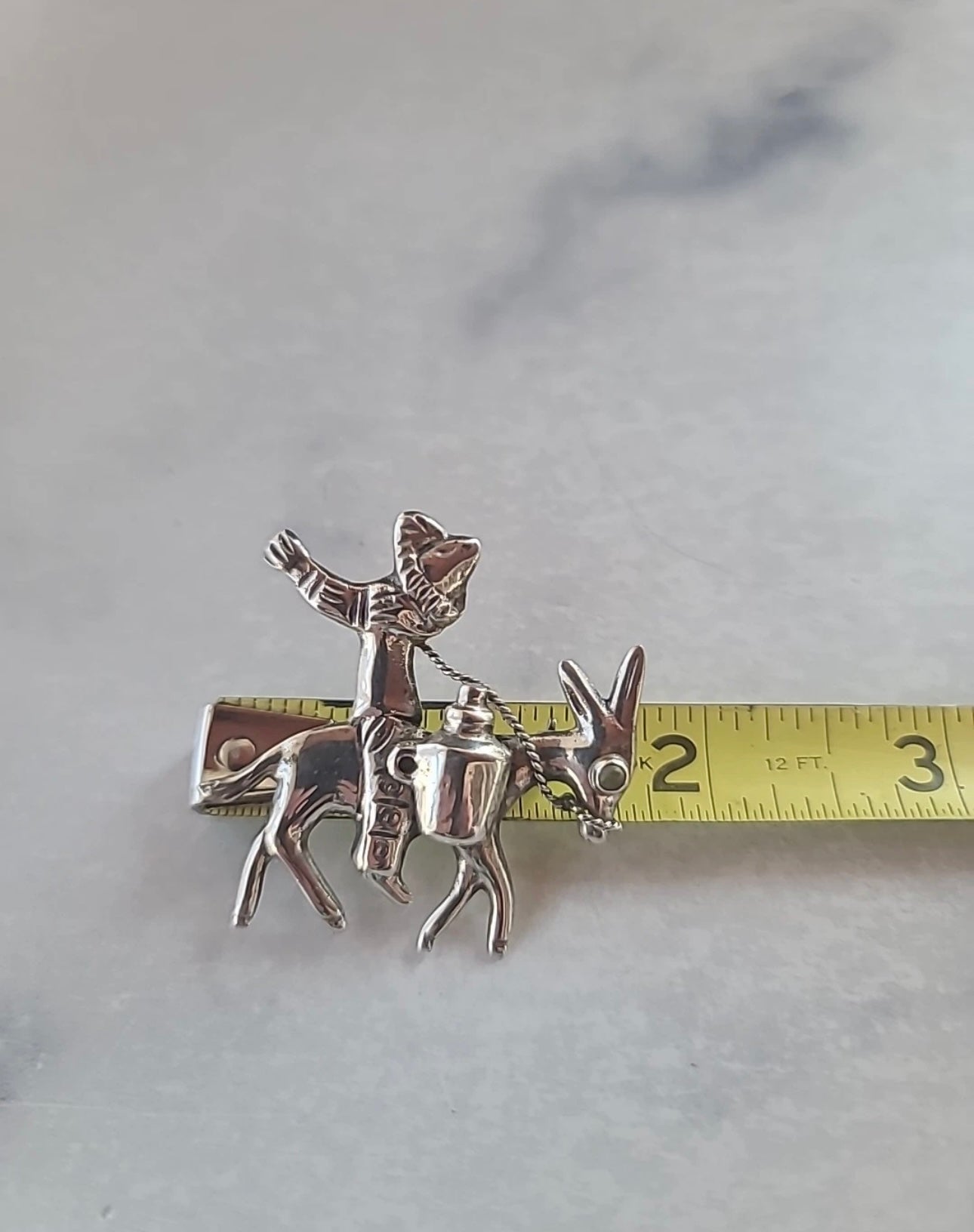 Sterling Donkey Man Turquoise Eye