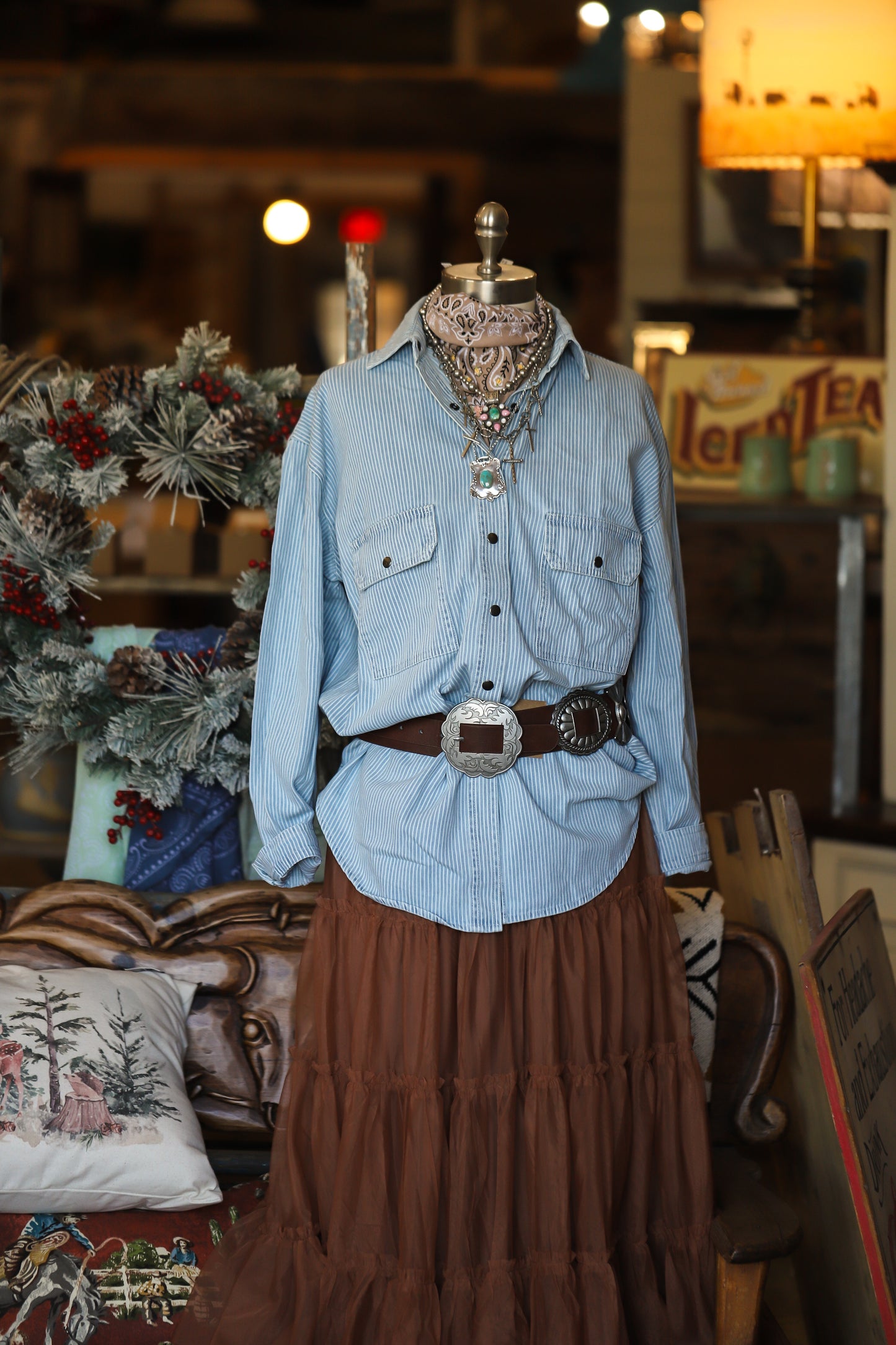 Oversized Pinstripe Button down