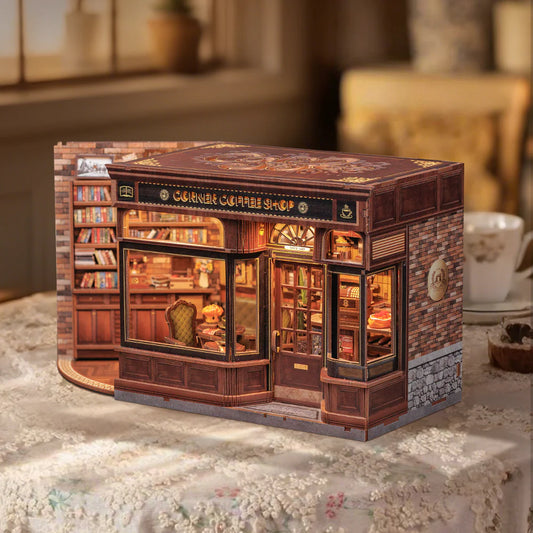 DIY Book Nook Kit- Corner Coffee Shop