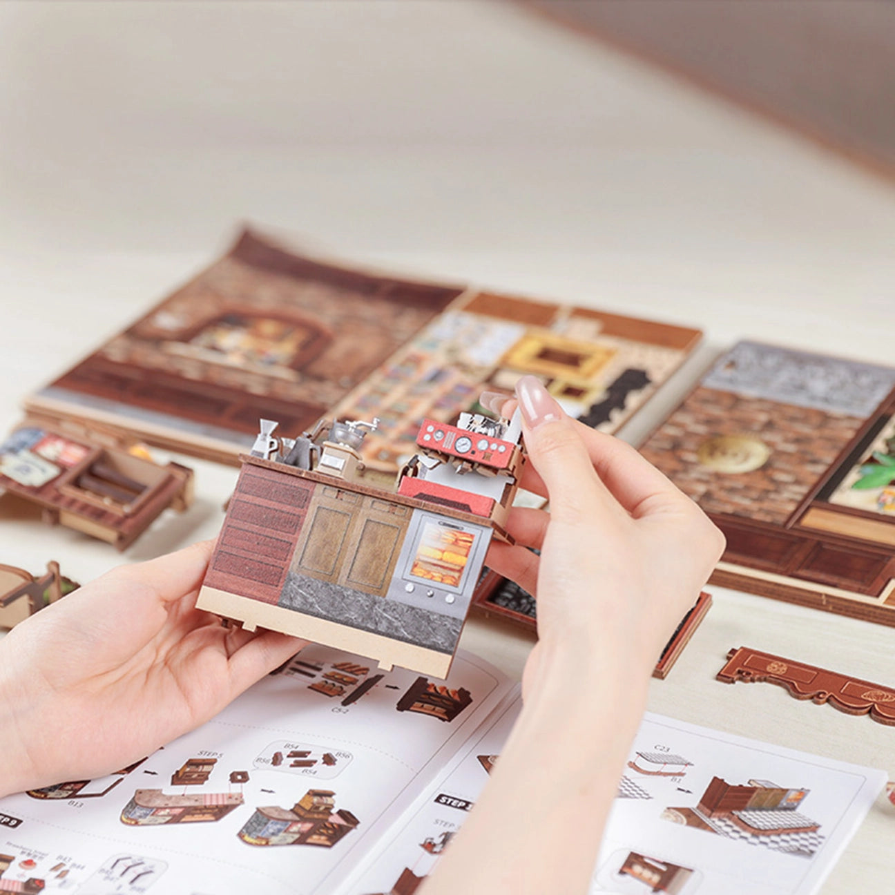 DIY Book Nook Kit- Corner Coffee Shop