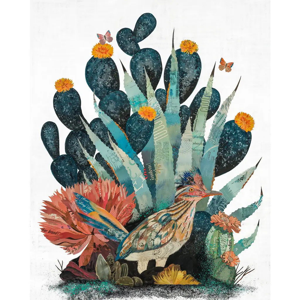 Cactus Wall Art| Baja Backcountry (Roadrunner) Unframed