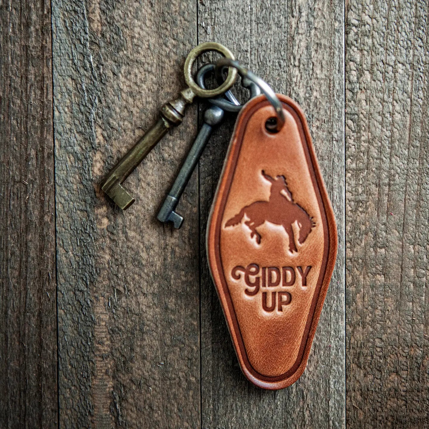 Sugarhouse leather keychains