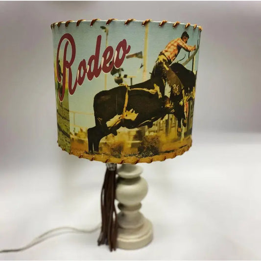 Vintage Bull Rider Lampshade 11-inch