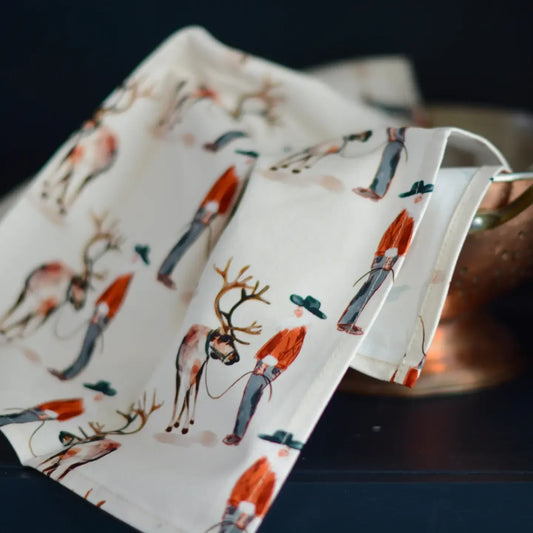 Santa Ranch Tea Towel