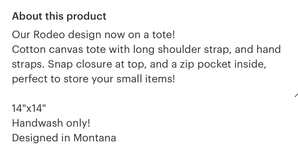 Let’s Rodeo canvas tote