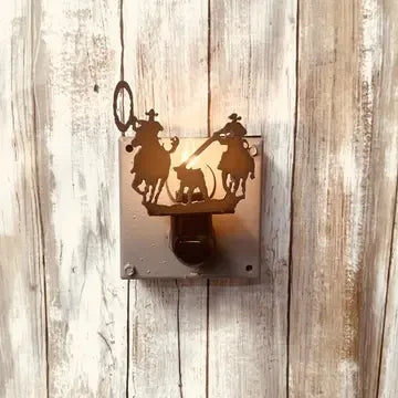 Rustic Team Roper Nightlight