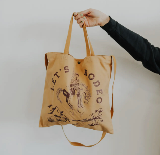 Let’s Rodeo canvas tote