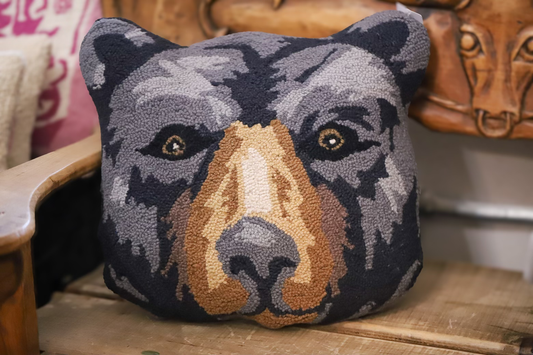 Shaped Black Bear Hook Pillow