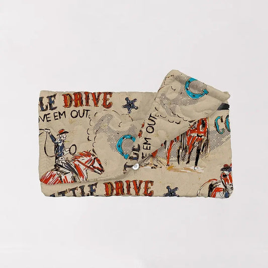 Linen Cattle Drive Clutch