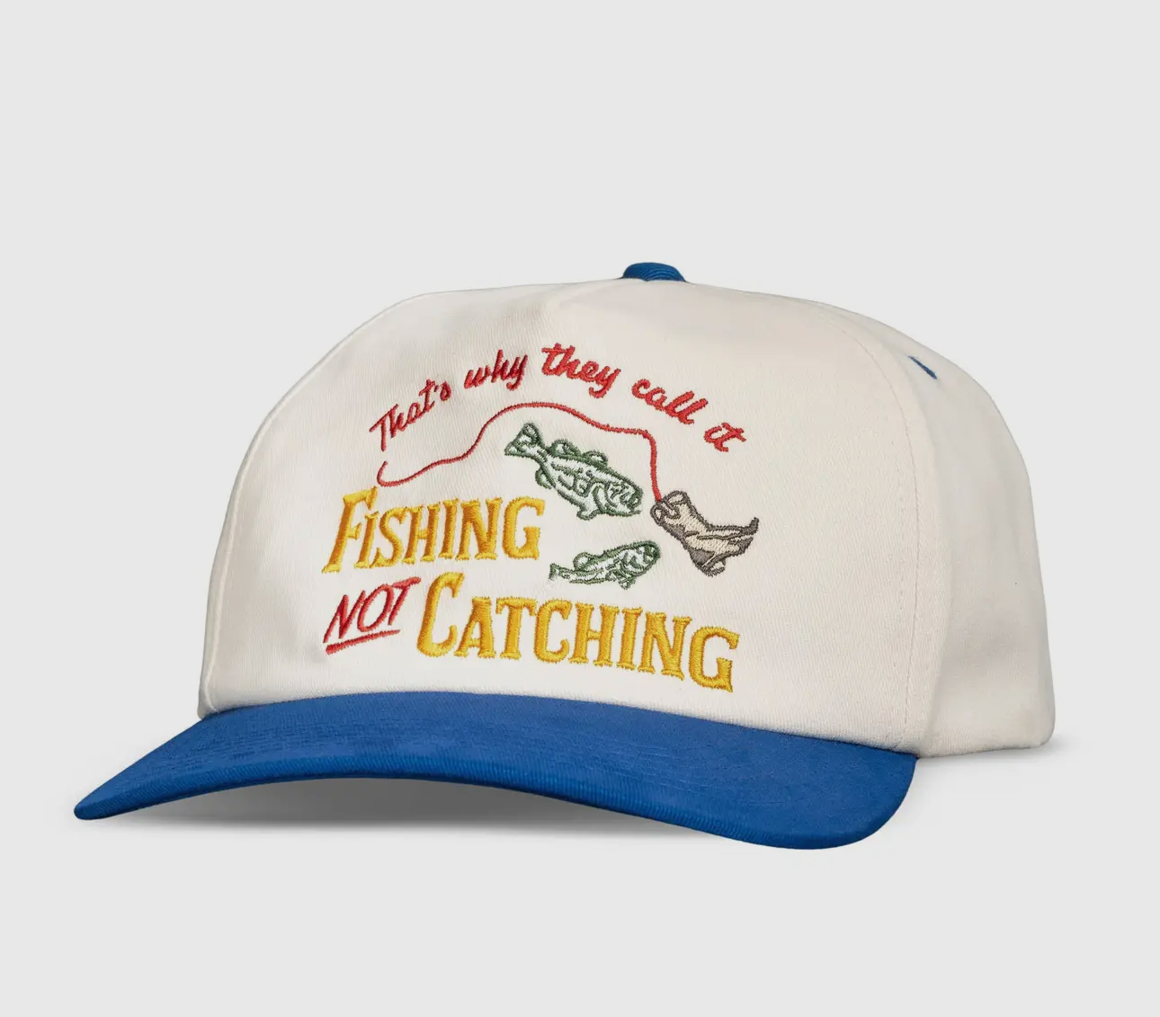 Fishin not catchin snap back