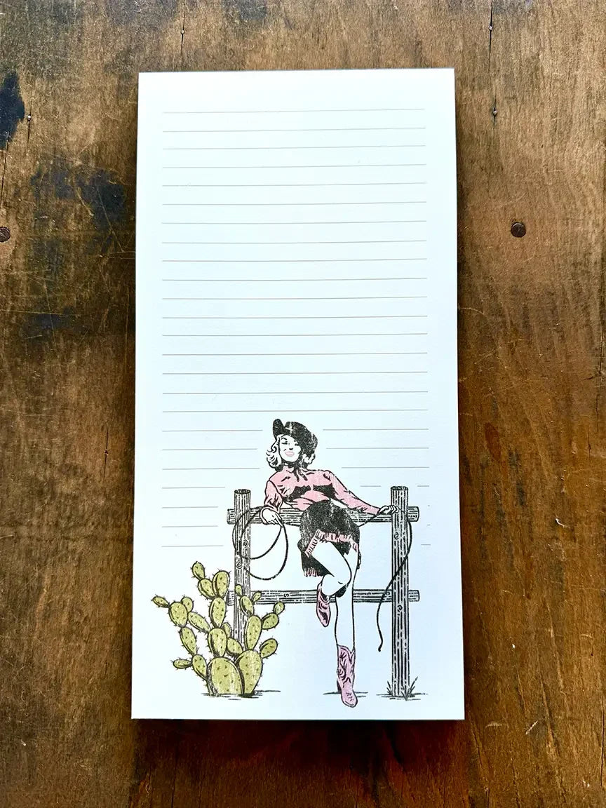 Cowgirl/Donkey Notepad