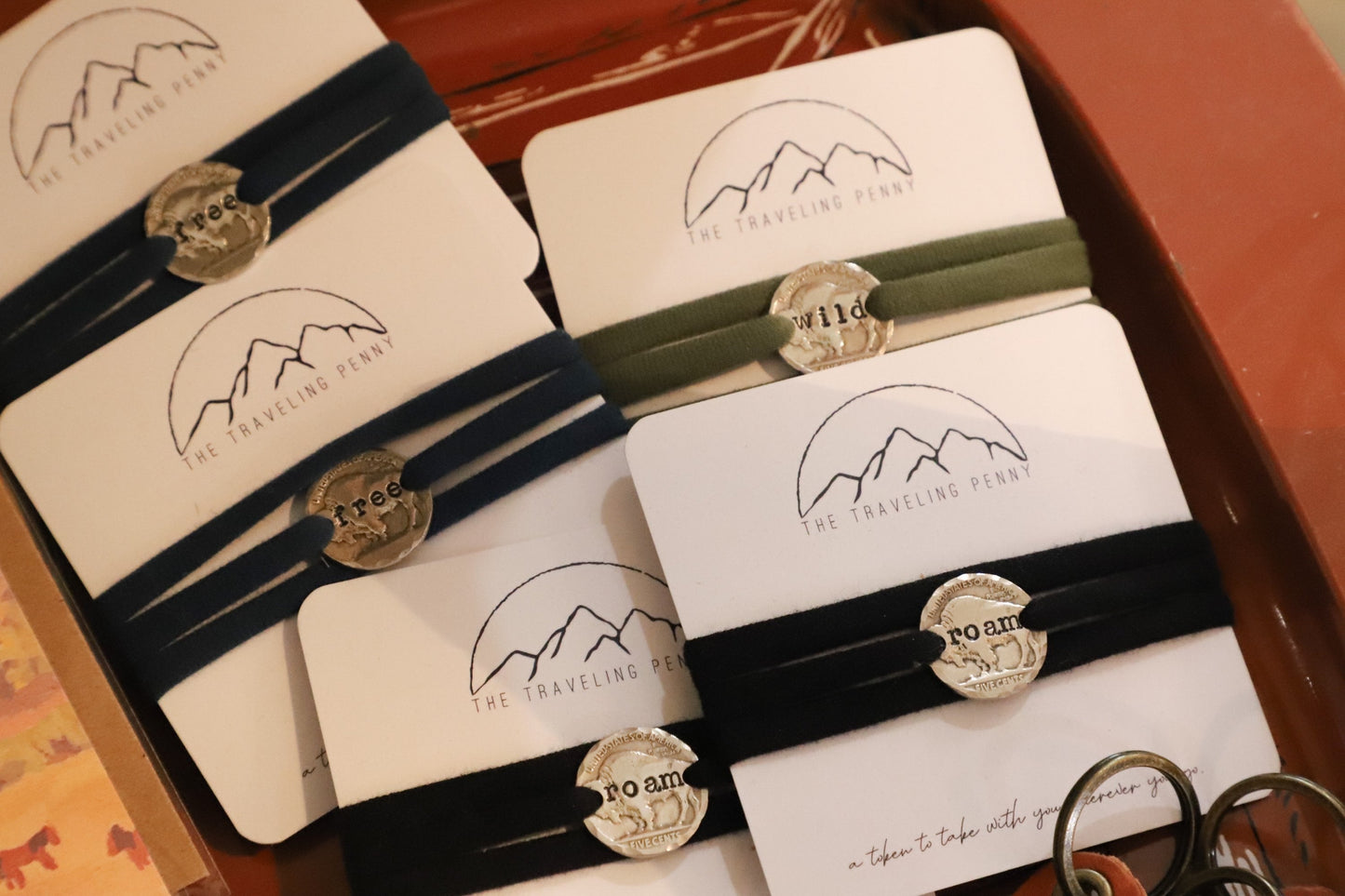 Buffalo Nickel cloth wrap bracelet