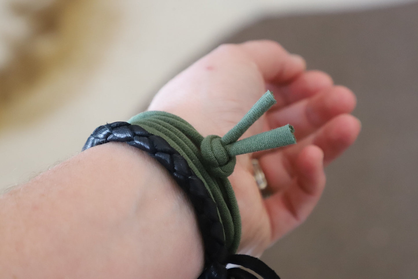 Buffalo Nickel cloth wrap bracelet