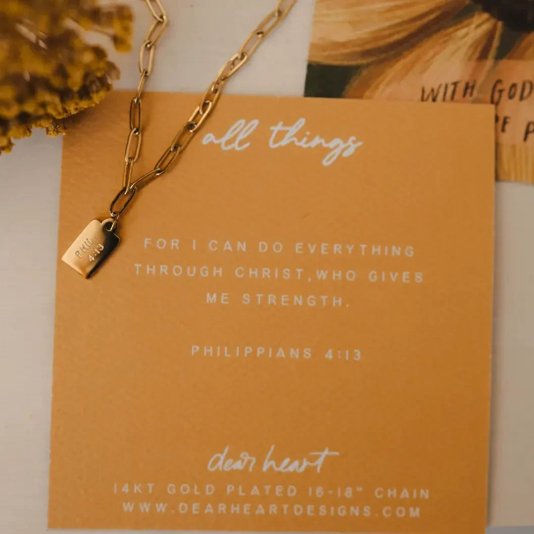 Dear Heart Mini Tag Necklace