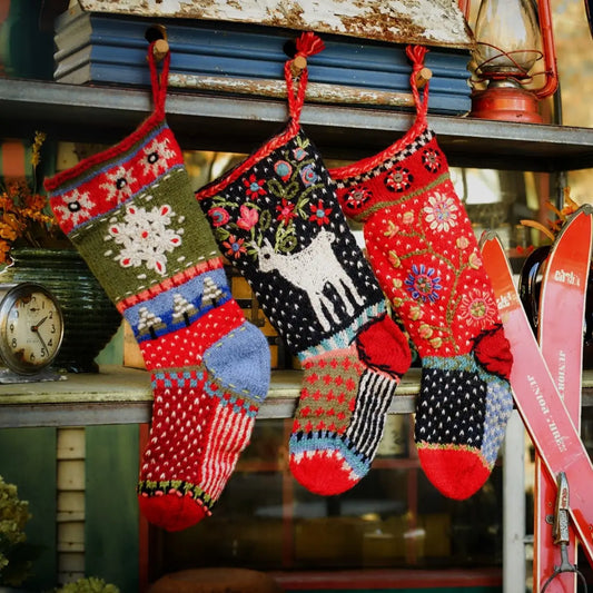 Handknit wool stockings